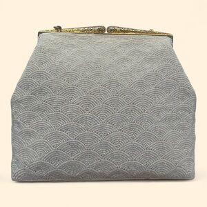 1960s Vintage White Beaded Evening Bag